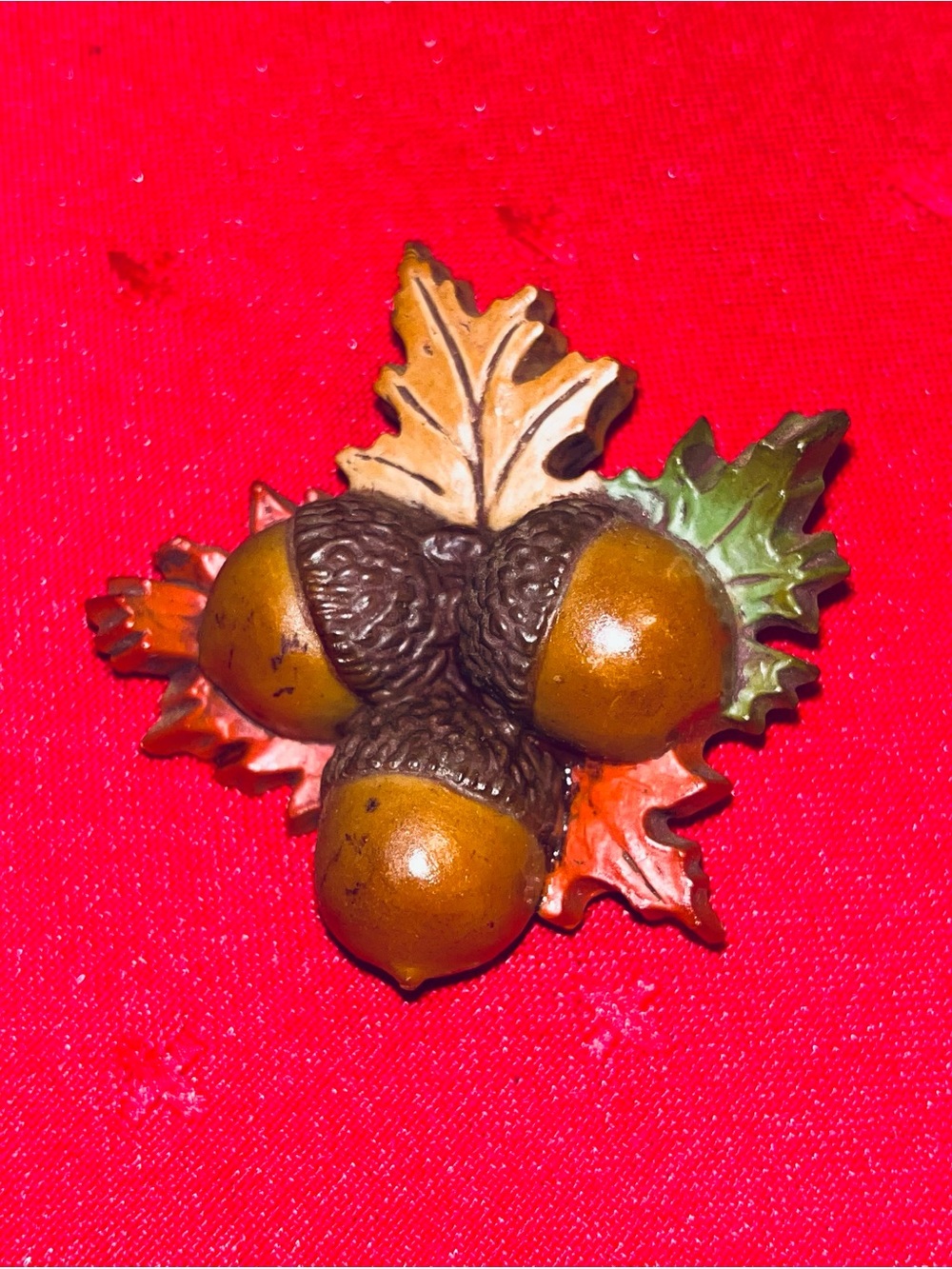 Vintage Autumn Acorn Cluster Brooch